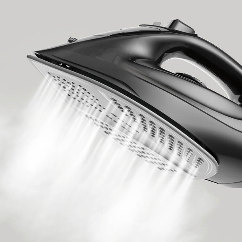 Bàn ủi hơi nước LocknLock 1800W, mặt đế ceramic, bình nước 220ml – ENI334BLK, , large image number null